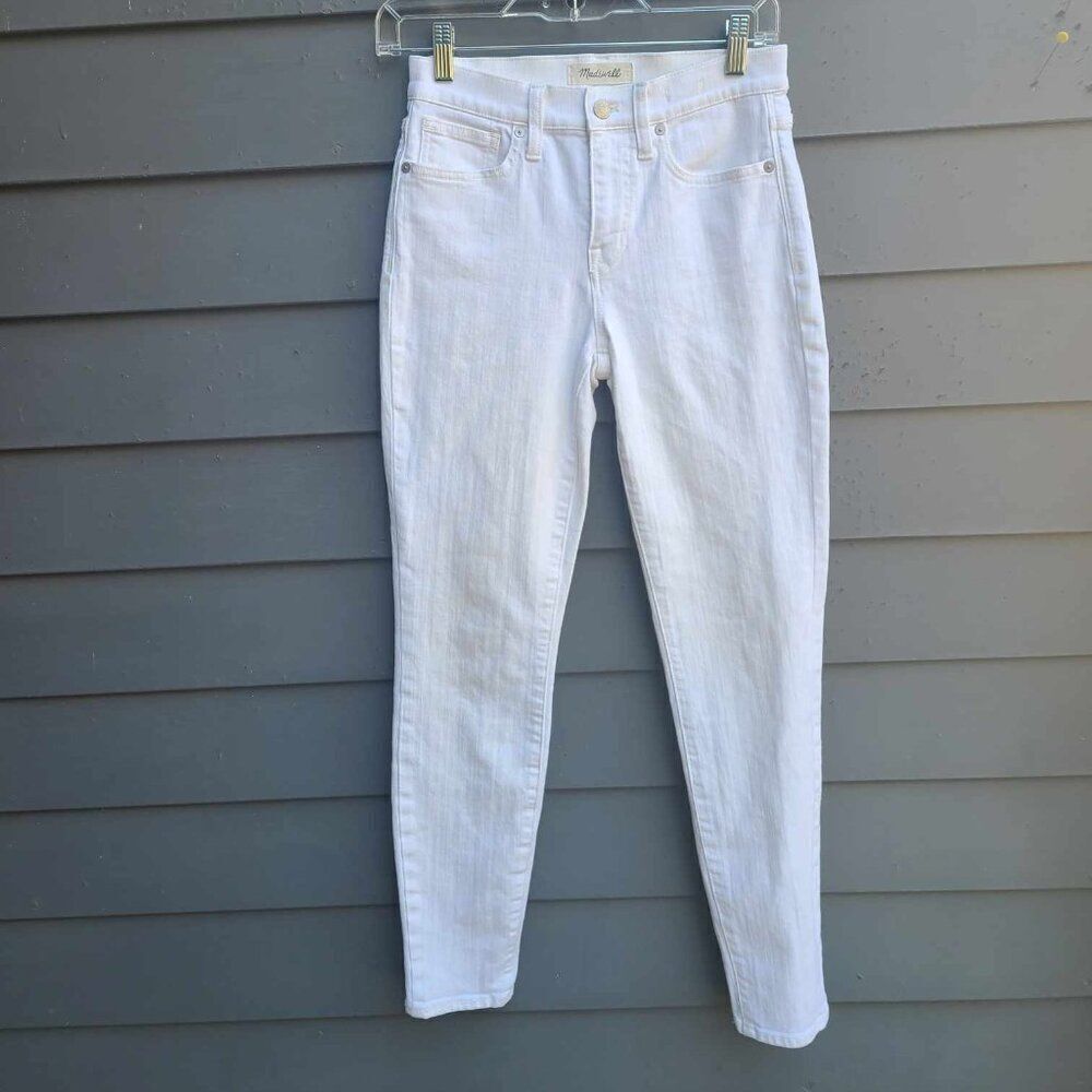Madewell 9" High Rise Skinny Skinny White Jeans Size 25